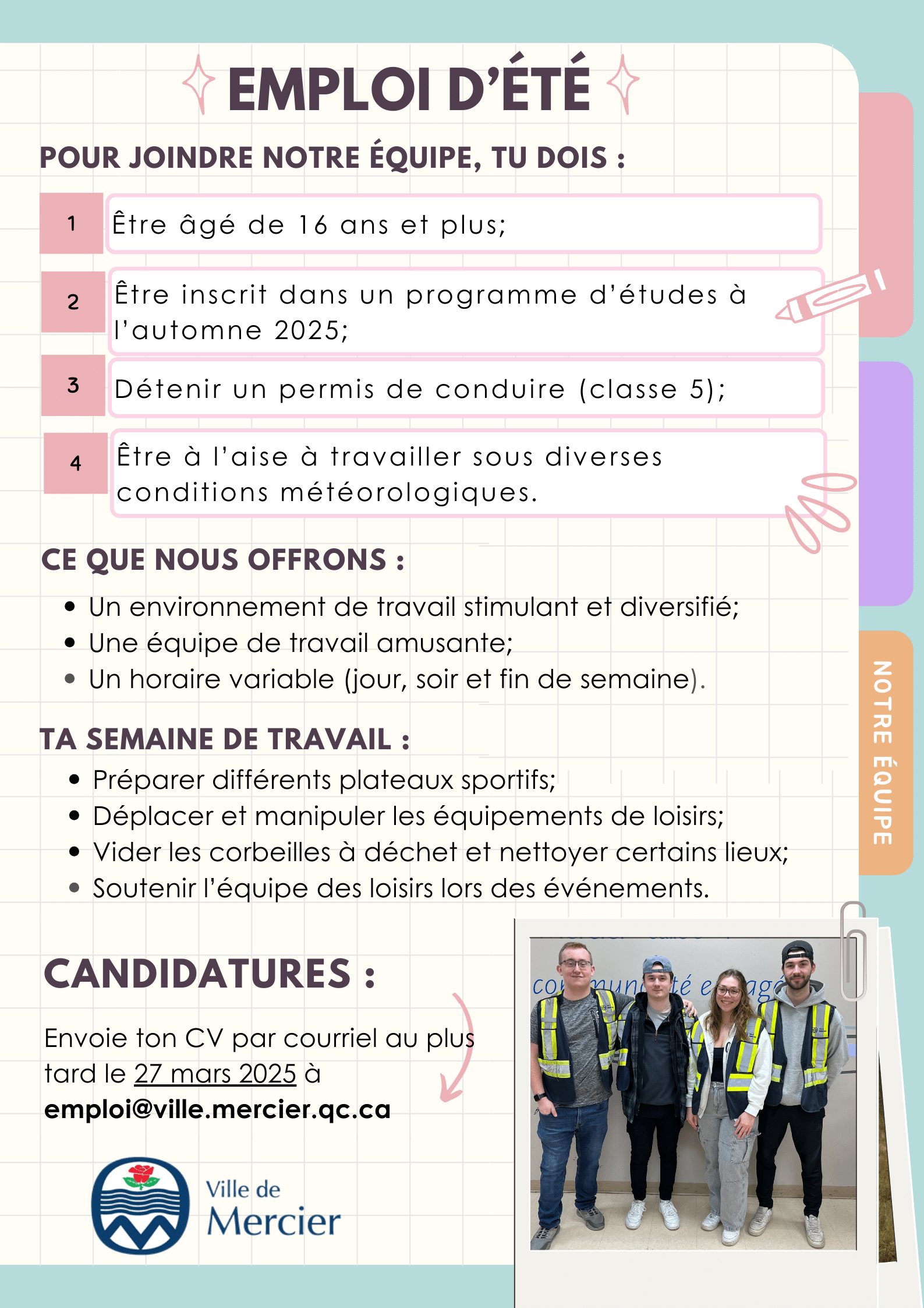 Emploi d’été (étudiants)